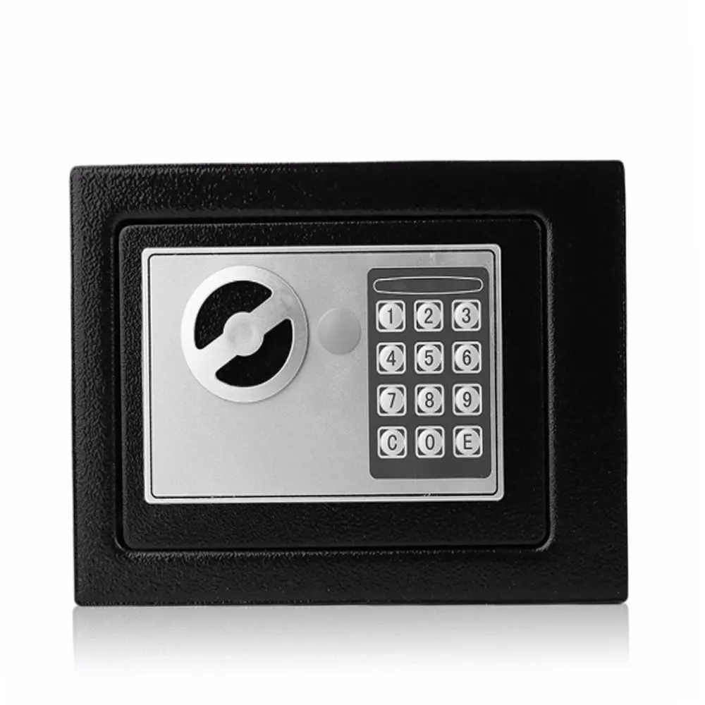 Caja de Seguridad Digital con cerradura electrónica, caja fuerte ignífuga  para el hogar, efectivo pequeño, almacenamiento bloqueable - AliExpress