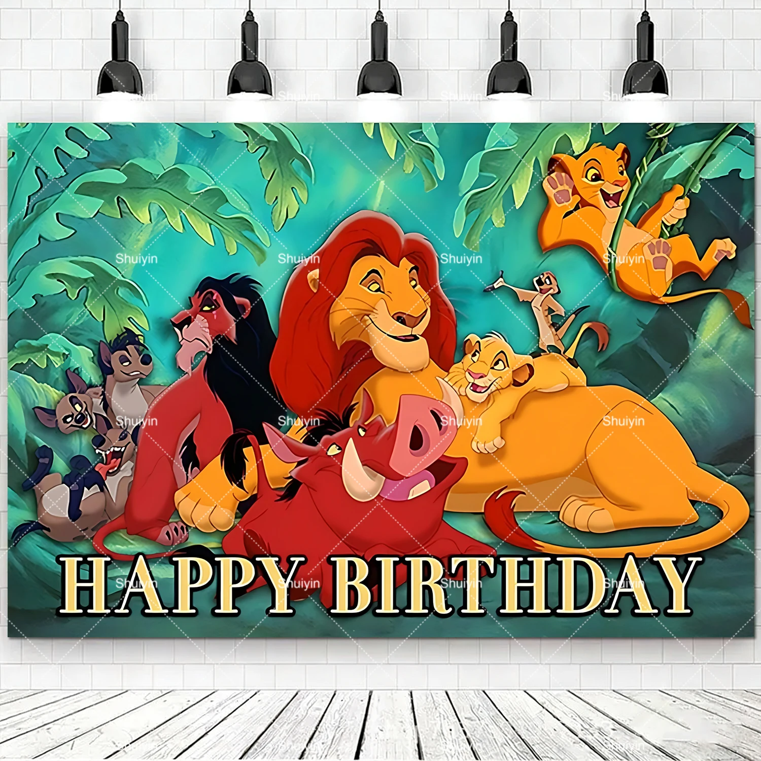 Lion King Cartoon Party Decoration Banner for Children's Birthday & Baby Baptism