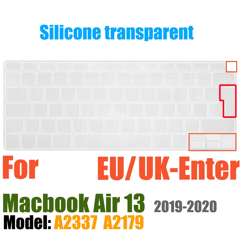 Waterproof Protective Silicone Keyboard Cover with Touch ID