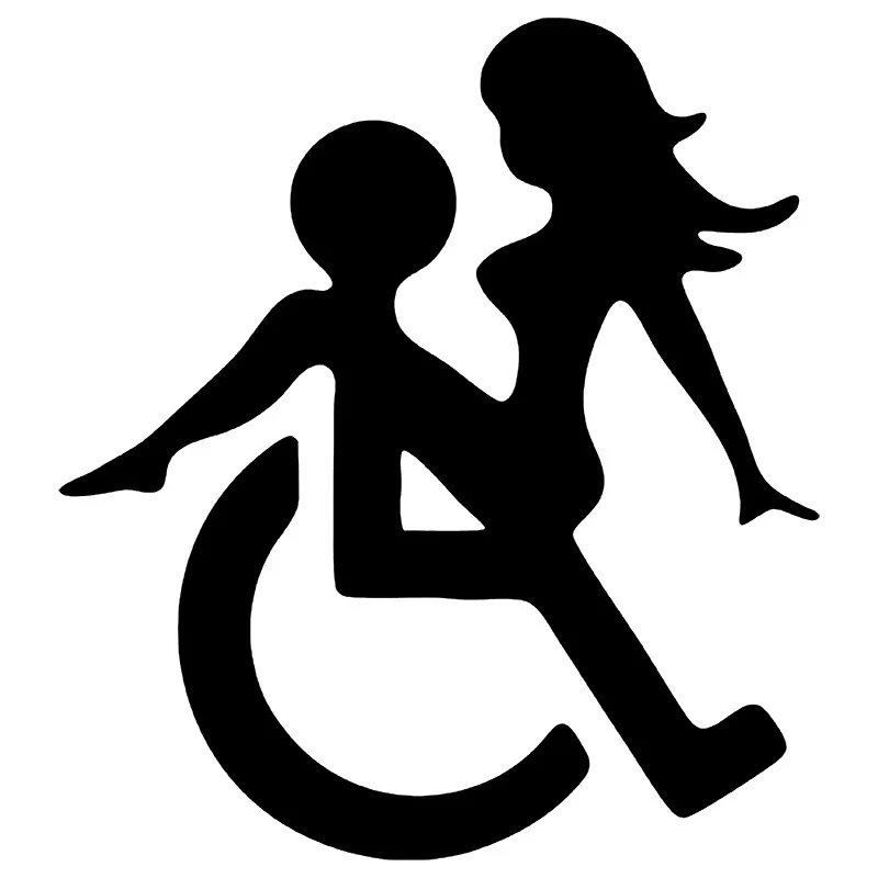 Disabled Person Wheelchair Car Bumper Sticker Vinyl Decal Car Truck Vehicle Accessories Motorcycle Helmet Trunk Camper Decals images - 6