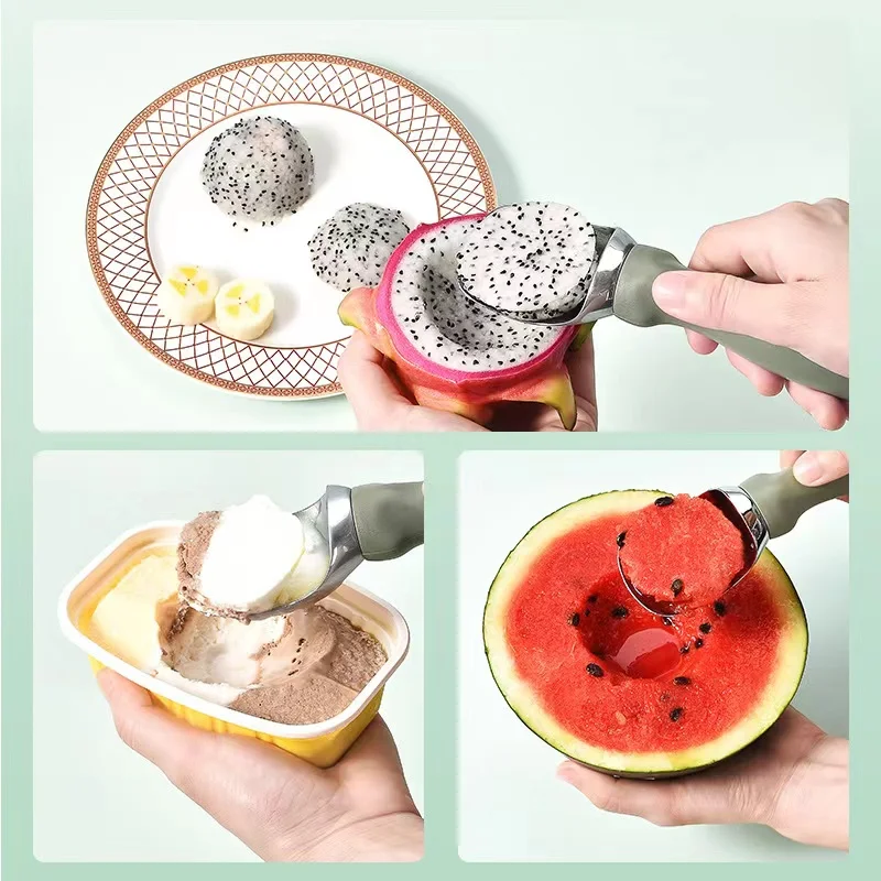 Ice Cream Scoop with Comfortable Handle, Heavy Duty Sturdy Scooper, Premium  Kitchen Tool for Cookie Dough, Gelato, Sorbet, Mint - AliExpress