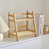Countertop Organizer 2 Layer Coffee Cup Holder Multipurpose Bamboo Storage Shelf for Hotel Apartment Dressing Table Kitchen Home 4