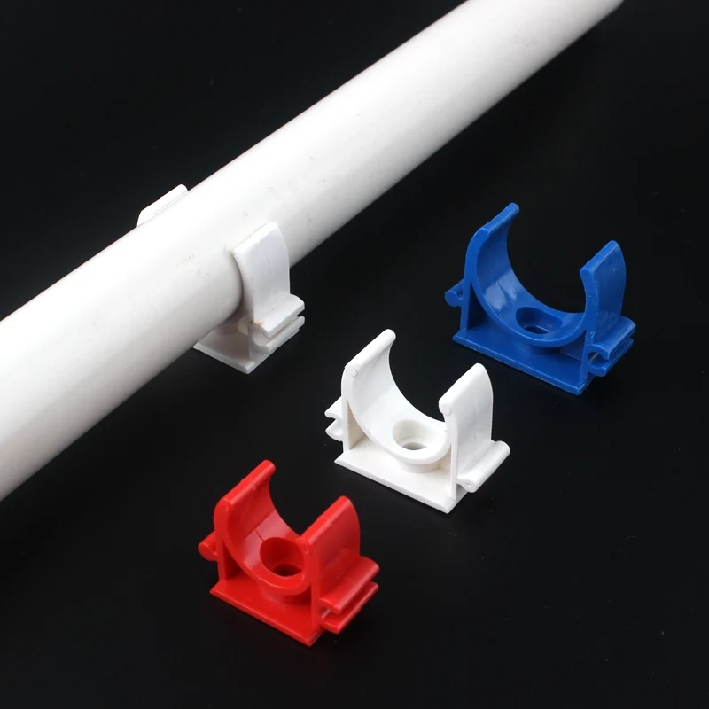 

10/20/50Pcs 16 20 25 32Mm PVC Pipe Clamp Connector Plastic Tube Fittings U Type Water Hose Connectors Strap Garden Accessories
