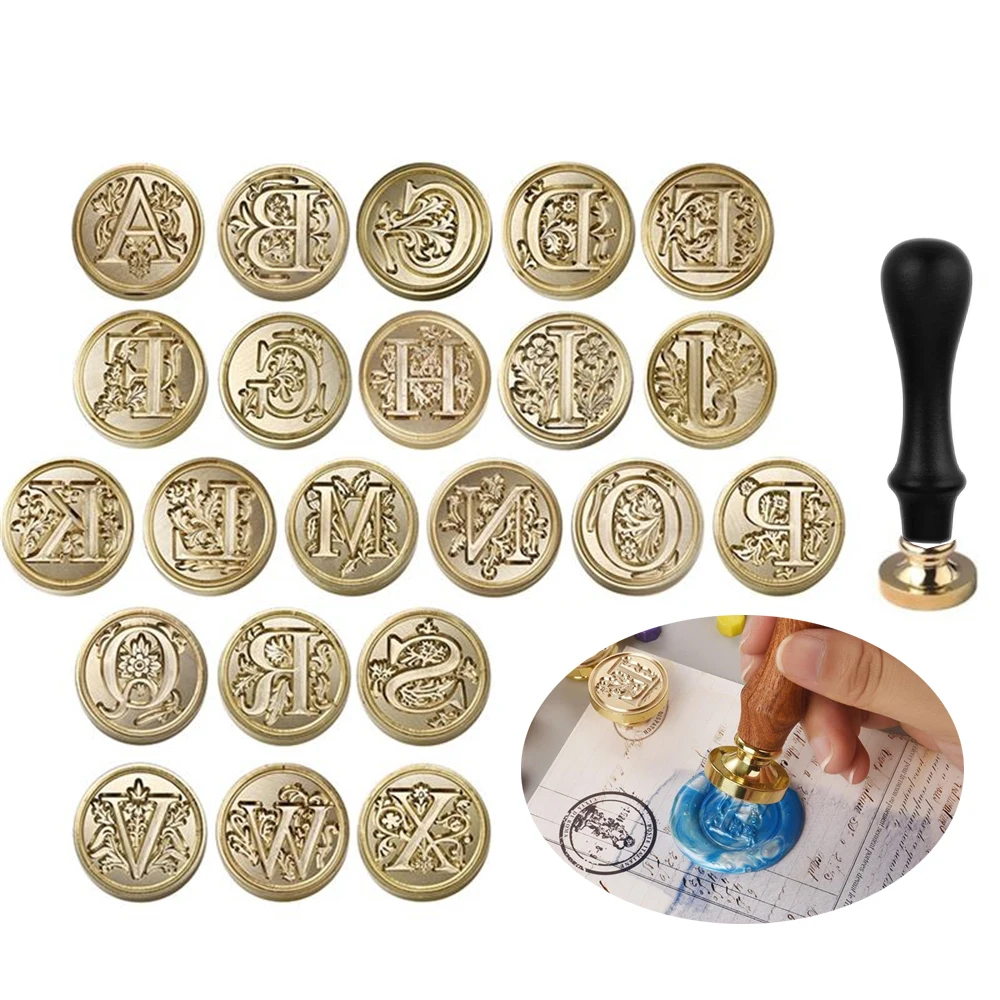 RetroSealingWaxStampHead26AlphabetAZLetterSealsStampTools