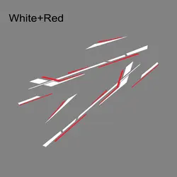 Motorhome Vinyl Stripe Decals for Vehicle Decoration and Customization (White Red)