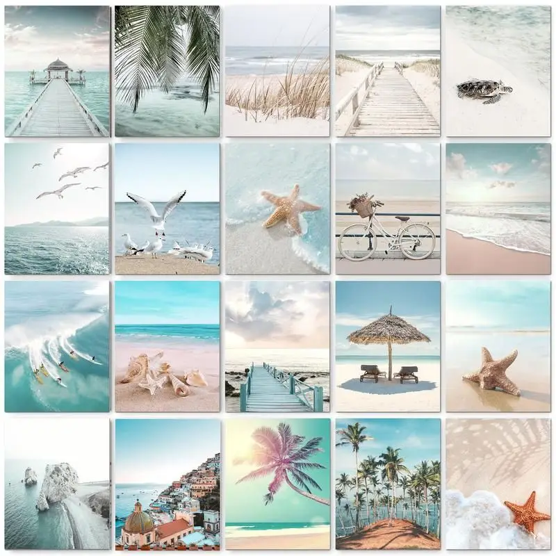 

GATYZTORY Oil Painting By Numbers For Adults Beach Landscape Coloring By Numbers Diy Gift Picture Drawing Handpainted Wall Art E