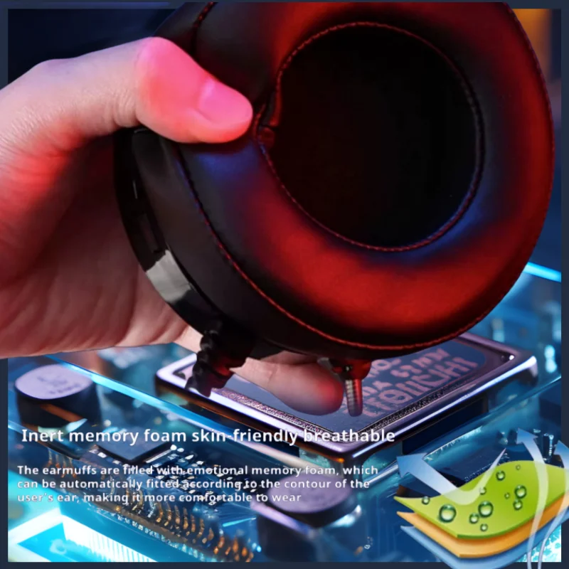 DAREU EH722 Wired Headphones RGB Desktop Laptop Headwear E-sports Noise Cancelling Gaming Earphones,High definition microphone