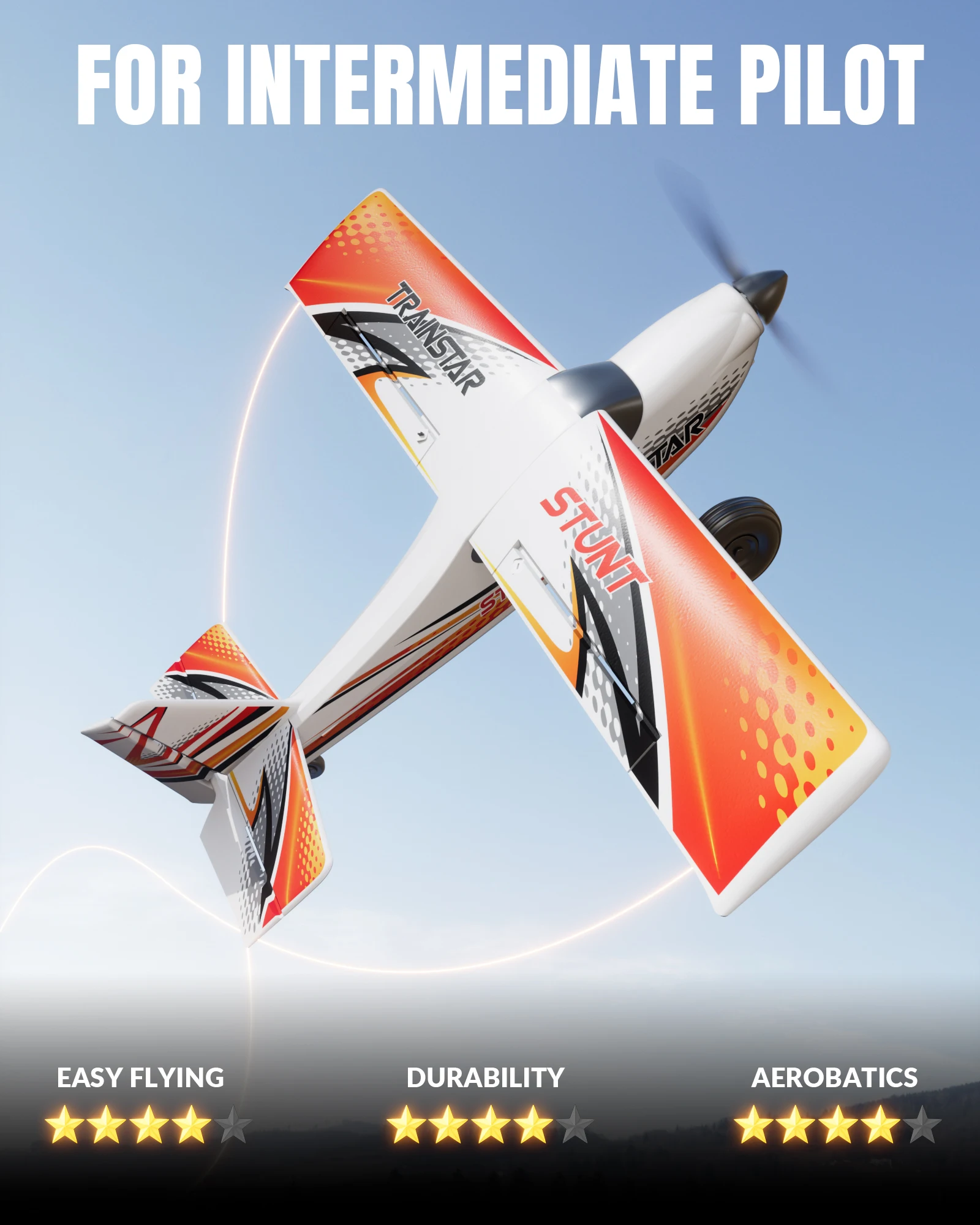 Plan large montrant le Planeur RC 2.4GHz 3CH avec Gyroscope posé sur l'herbe, avion télécommandé facile à piloter pour débutants et experts.