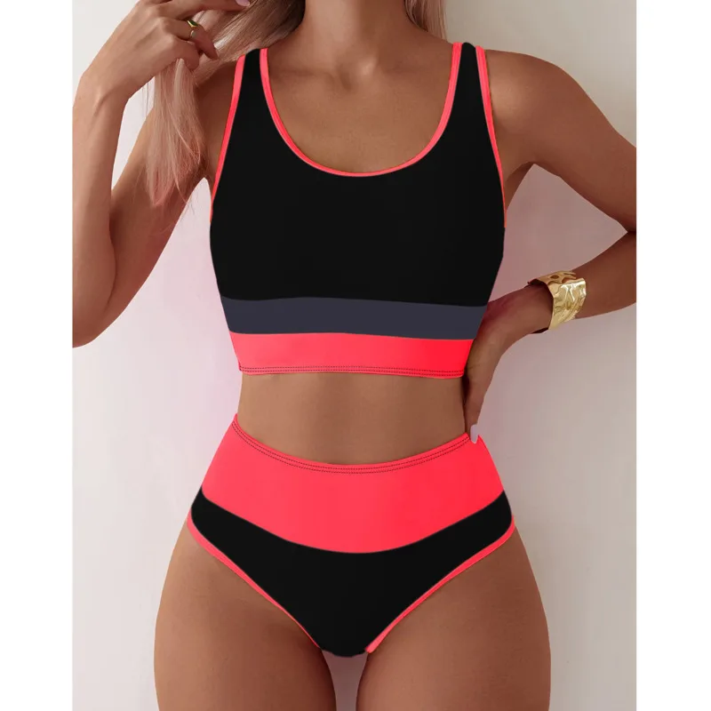 Cover Belly Sexy High Waist Bikinis Women Swimwear Female Swimsuit For Swim Wear Bathing Suits Bikini Set Beachwear Pool Bather