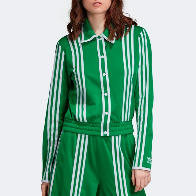 Veste à col décontracté rayée pour femme Adidas Authentic Trefoil 1