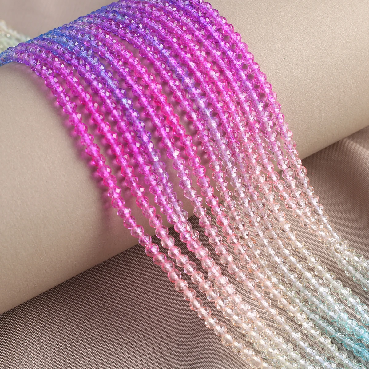 

Fashions Blue Rose Gradient Glass Beads Spinel Spacer Bead for Jewelry Making Supplies DIY Women Necklace Bracelets Accessories