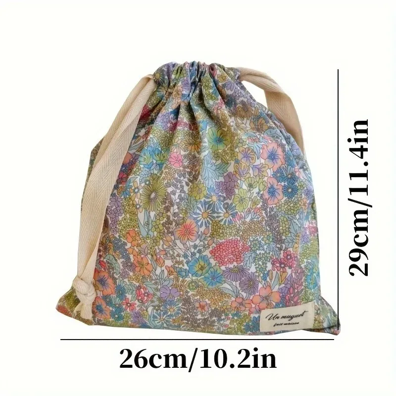 Home Embroidered Bow Drawstring Bag, Multipurpose Storage Box, Portable Travel and Household Dust Bag, Mom and Diaper Bag lijiao