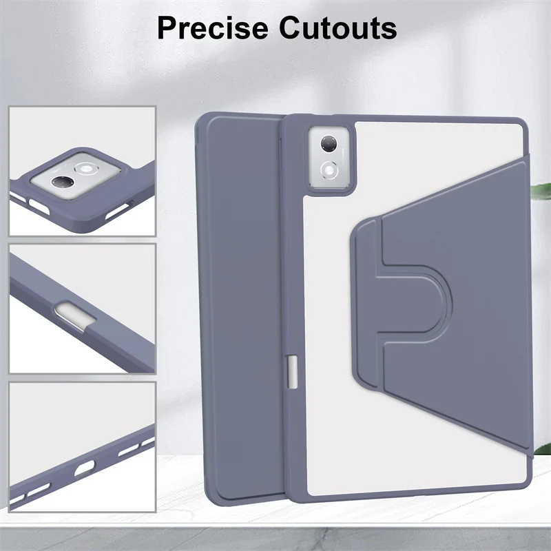 Enhanced Rotating Acrylic Stand Case with Pen Holder