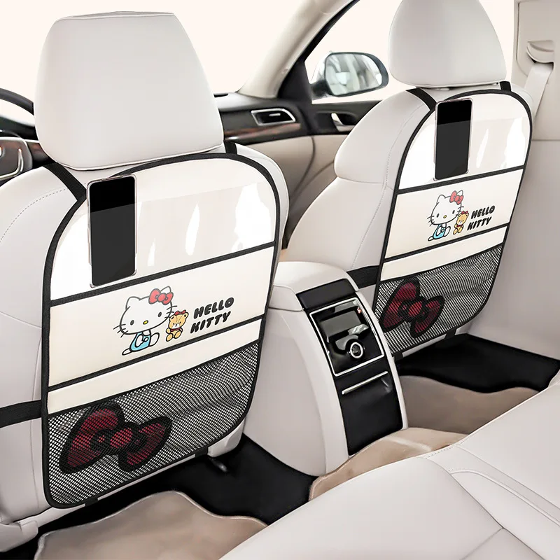 

Подвесная сумка для хранения подушечек на заднее сиденье автомобиля Sanrio с рисунком Hello Kitty, подвесная сумка для хранения автомобильных аксессуаров, игрушек