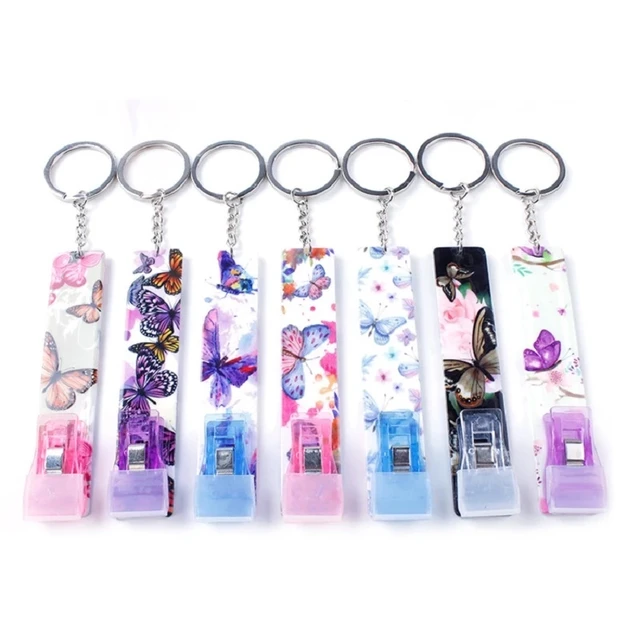 Card Grabber Clip ATM Butterfly Acrylic Material Card Puller Custom Your Own Credit Card Grabber Charm Keychain For Long Nails