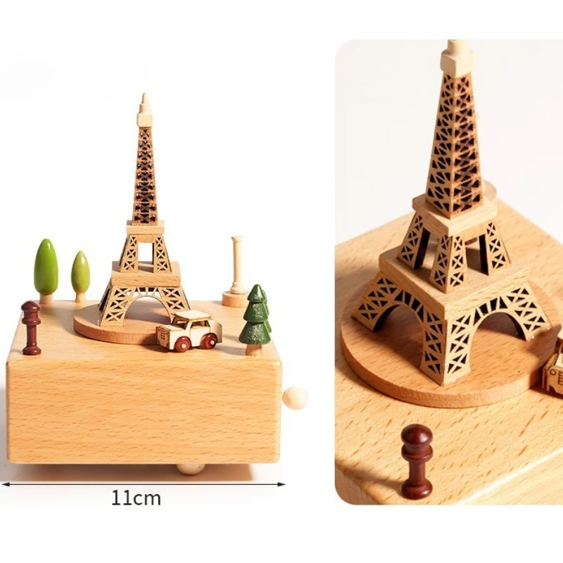 Wooden Handmade Music Box Carousel Toy for Kids