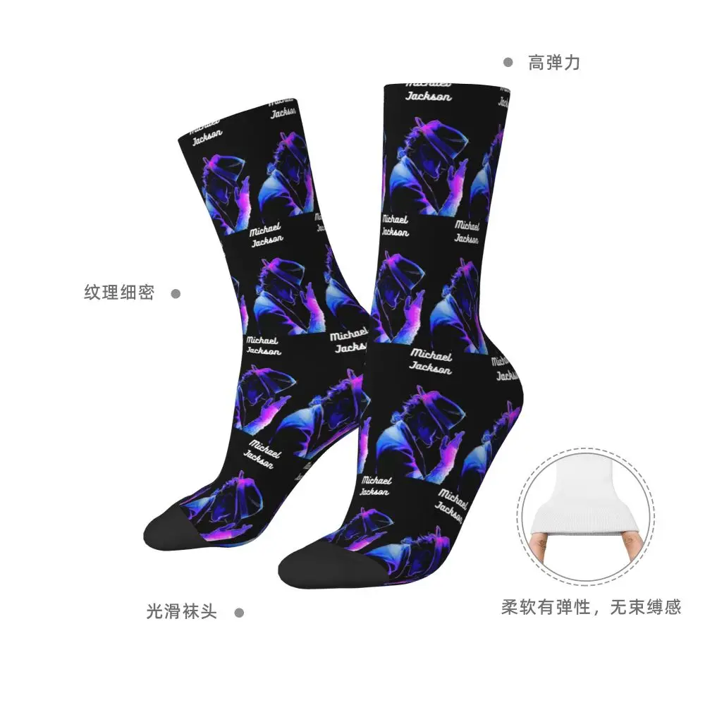 Michael 1984 Grammys Jackson Pop Art Portrait Socks Harajuku Stockings All Season Long Socks Accessories for Unisex Gifts