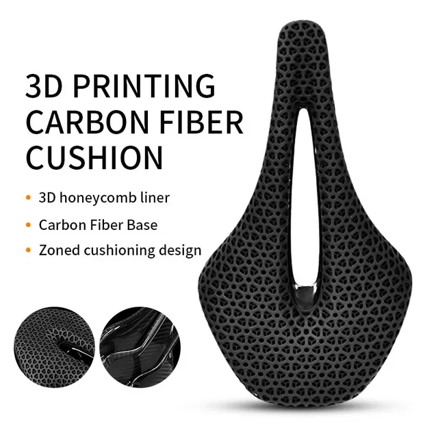 ESLNF 3D Printed Bicycle Saddle Carbon Fiber Ultralight Hollow