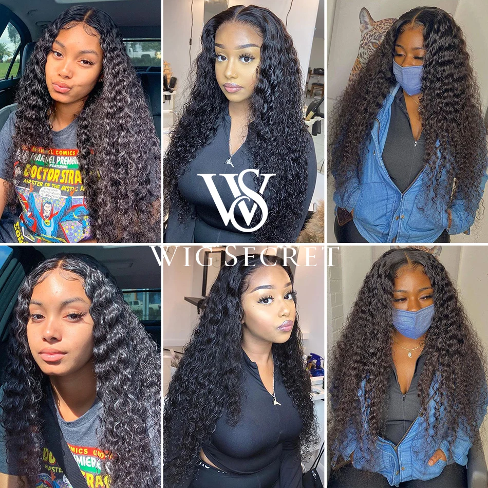 360 Lace Frontal Wig 28 30 Inch Water Wave 13x6 Lace Front Wig Human Hair Wigs Deep Curly Glueless Virgin Brazilian 180% Density