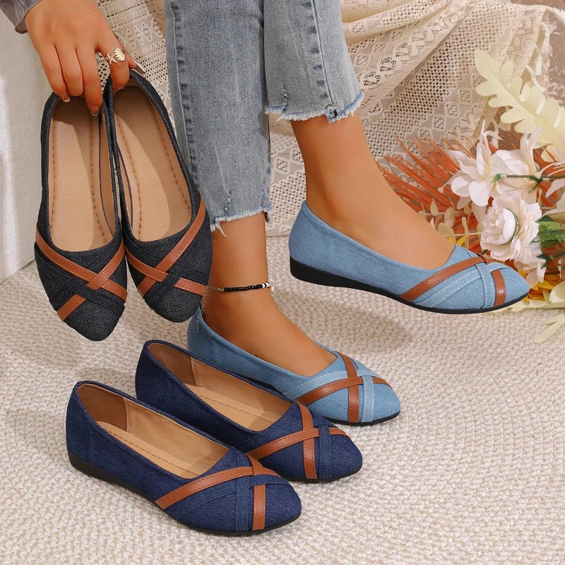 2025 Spring and Autumn New Fashionable Breathable Comfortable Flat Shoes Anti slip Soft soled Women's Shoes Casual Shoes