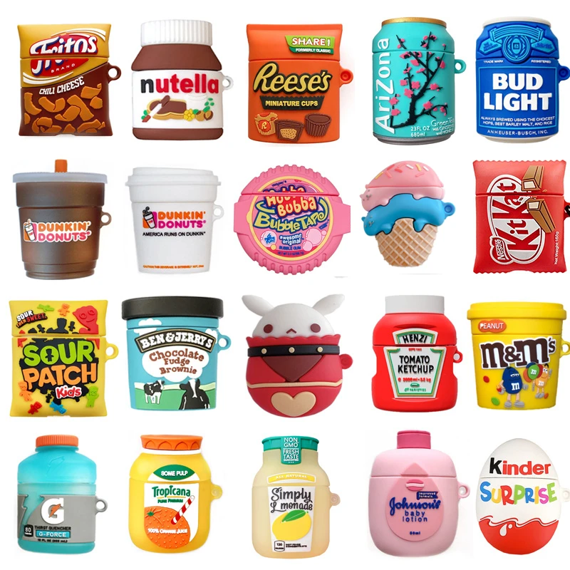 3D Earphone Cover Case for AirPods 1 2 Pro Dragon Shark Cartoon Headphone Cover for apple Air Pod Case Charging Box With Hook