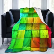 

Fun New 3D Printing Plaid Printing Flannel Blanket Sheet Bedding Soft Blanket Bedspread Home Textile Decoration