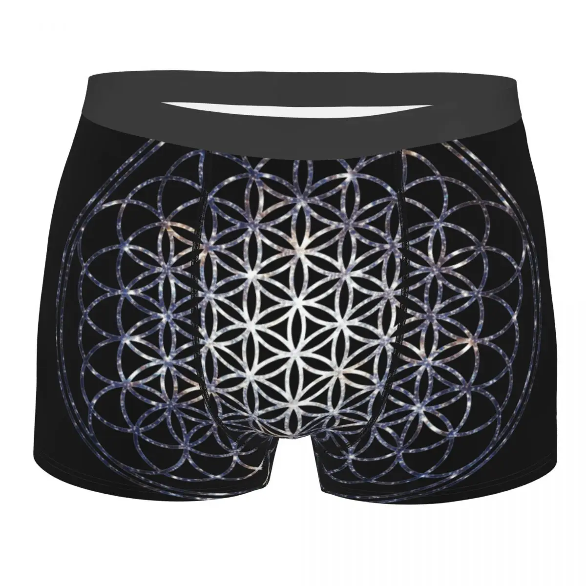 

Flower Of Life Sacred Geometry Star Cluster Men's Underwear Mandala Religious Boxer Shorts Panties Hot Soft Underpants for Male
