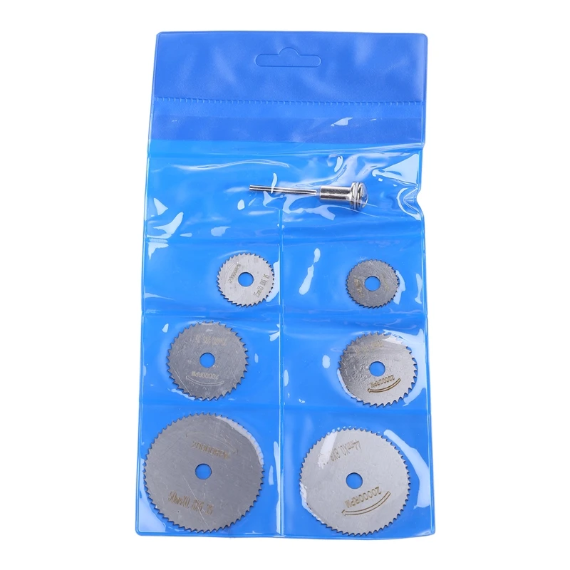 7pcs/set Mini High Speed Steel Saw Web Circular Rotary Cutting Blade Wheel Discs Mandrel Electric Grinding Accessories | Инструменты