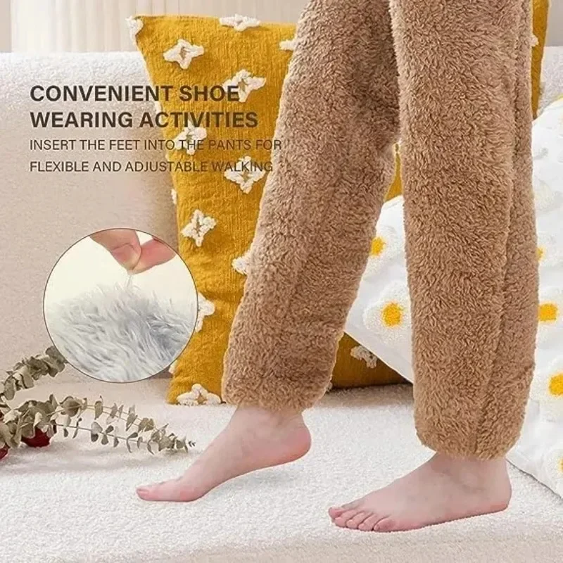 1-4Pairs Winter Socks Thickened Warm Floor Socks Knee-high Socks Long Soft Plush Socks Women's Stockings Sleeping Socks 3