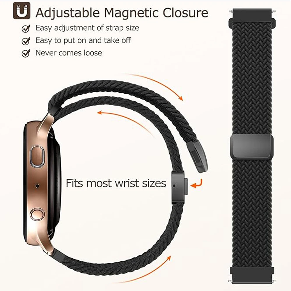 Braided Nylon Sports Bracelet Strap