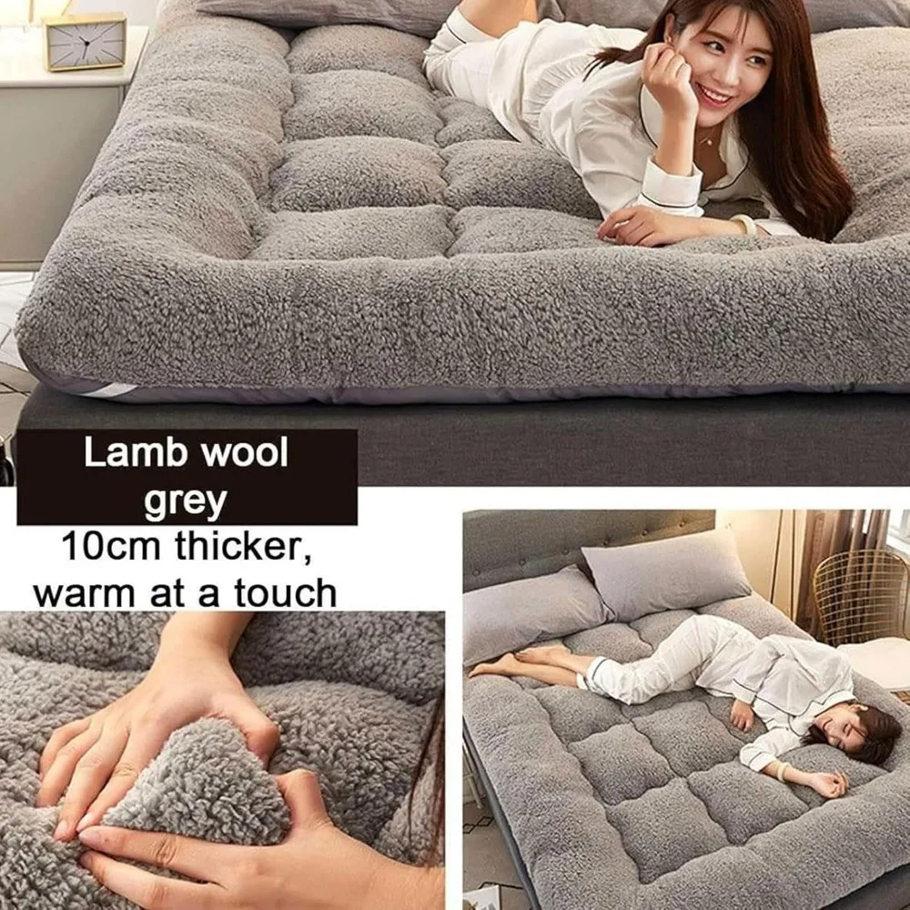 Memory Foam Mattress，Floor Futon Mattress,Thicken Fluffy Sleeping Pads,Portable Folding Tatami Mat,Floor Bed for Guest RV 2