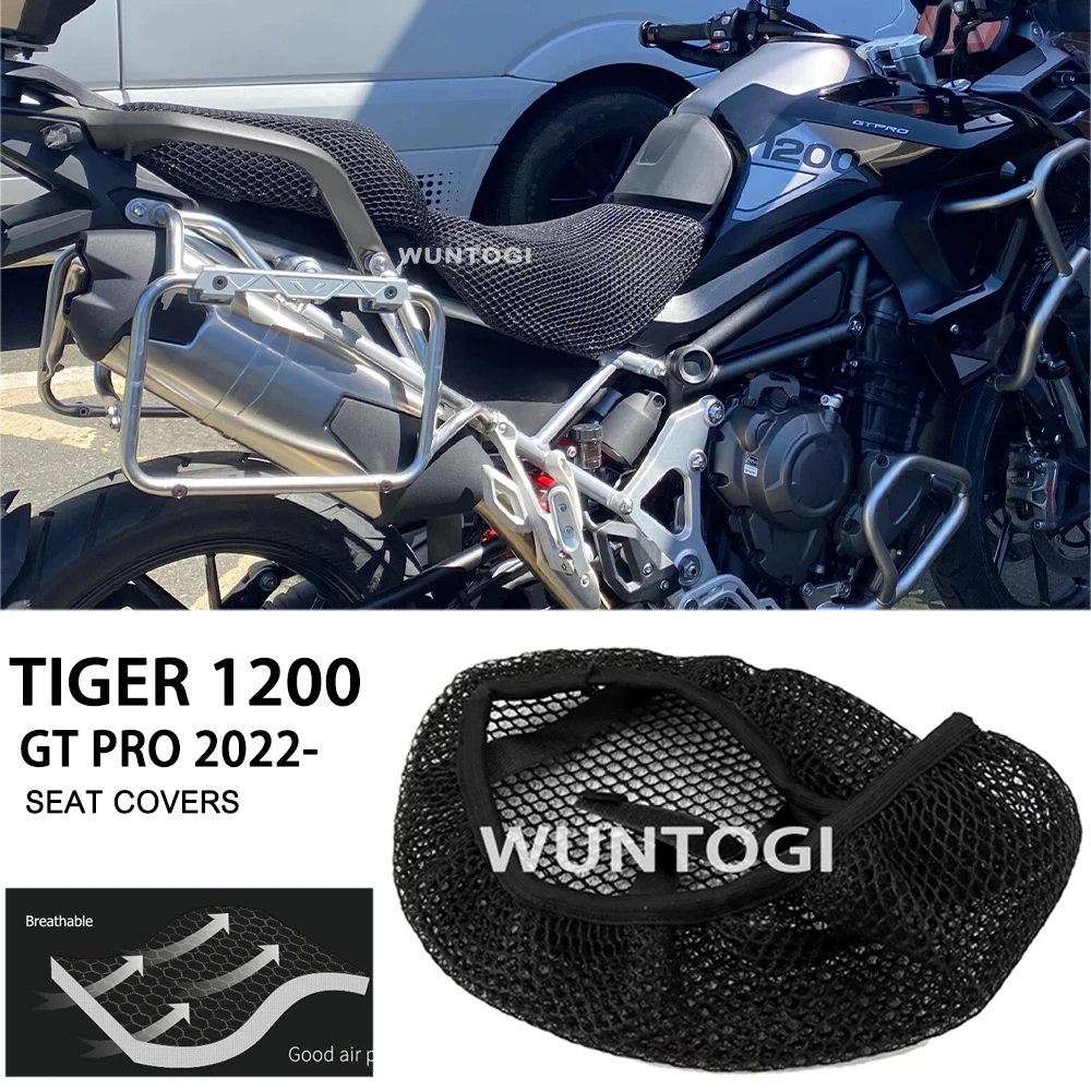 

2022 For Tiger 1200 GT PRO Motorcycle Seat Protect Cushion Seat Cover For Tiger1200gt Nylon Fabric Saddle Cooling Honeycomb Mat