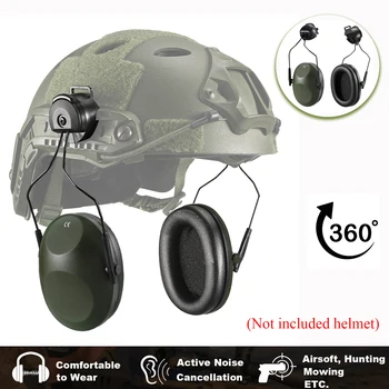 Hunting Ear Protection NRR 22dB Compact Noise Reducing Hearing Protection Slim Shooting Passive Earmuffs Fit for FAST/ACH/MICH 1
