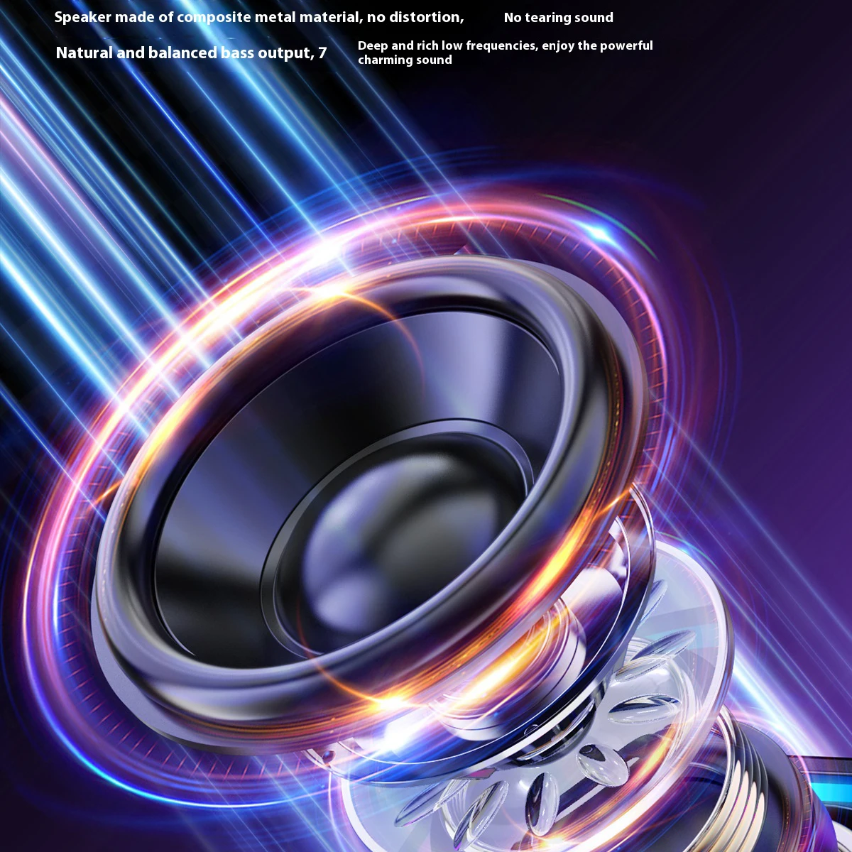 Altoparlanti Bluetooth portatili, radio FM, subwoofer per esterni, luce RGB, mini altoparlanti Bluetooth wireless intelligenti multifunzione per feste in casa_voghion.com