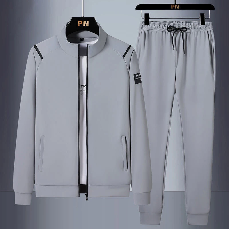 mens shorts and t shirt set Men's Tracksuit 2022 Spring Casual Jogging Sets Men Zipper Cardigan Jacket 2Pcs+Sweatpant Fitness Gyms Brand Male Sportswear mens lounge wear