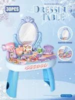 30pcs Kids dressing table toy girl simulation home makeup and makeup jewelry box 3-4 5-6 years old baby birthday gift 2