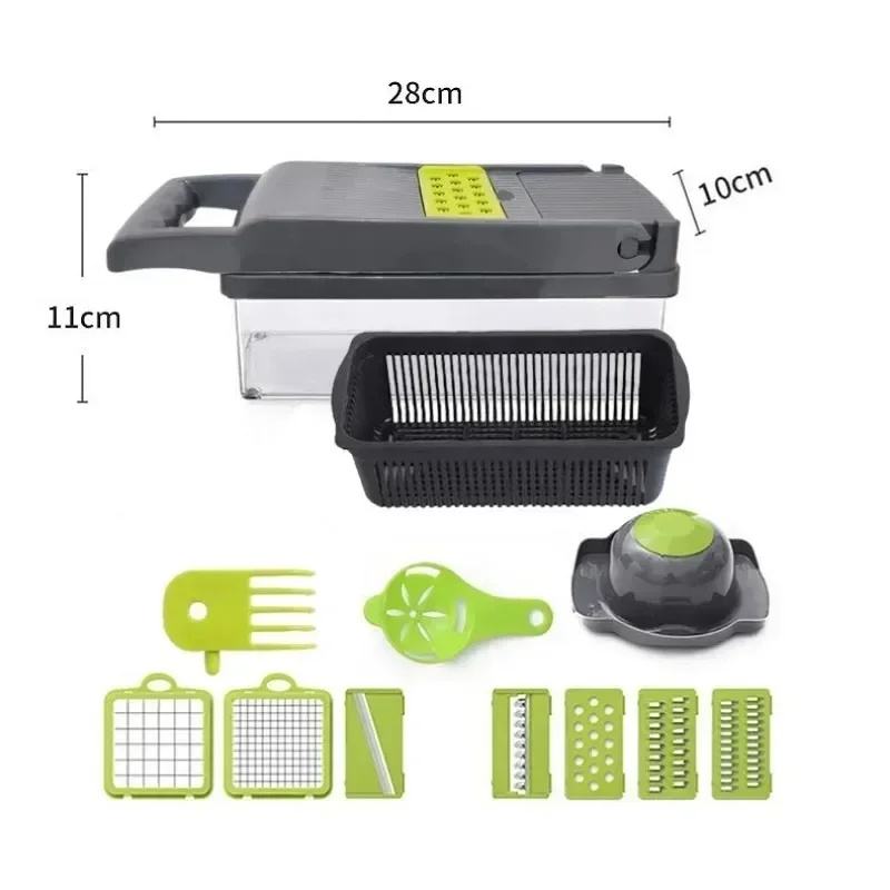 Vegetable Chopper 16 in 1 Multifunctional Vegetable Chopper Handle Food Grate Food Chopper Vegetable Slicer Dicer Cut Kitchen Items gadgets