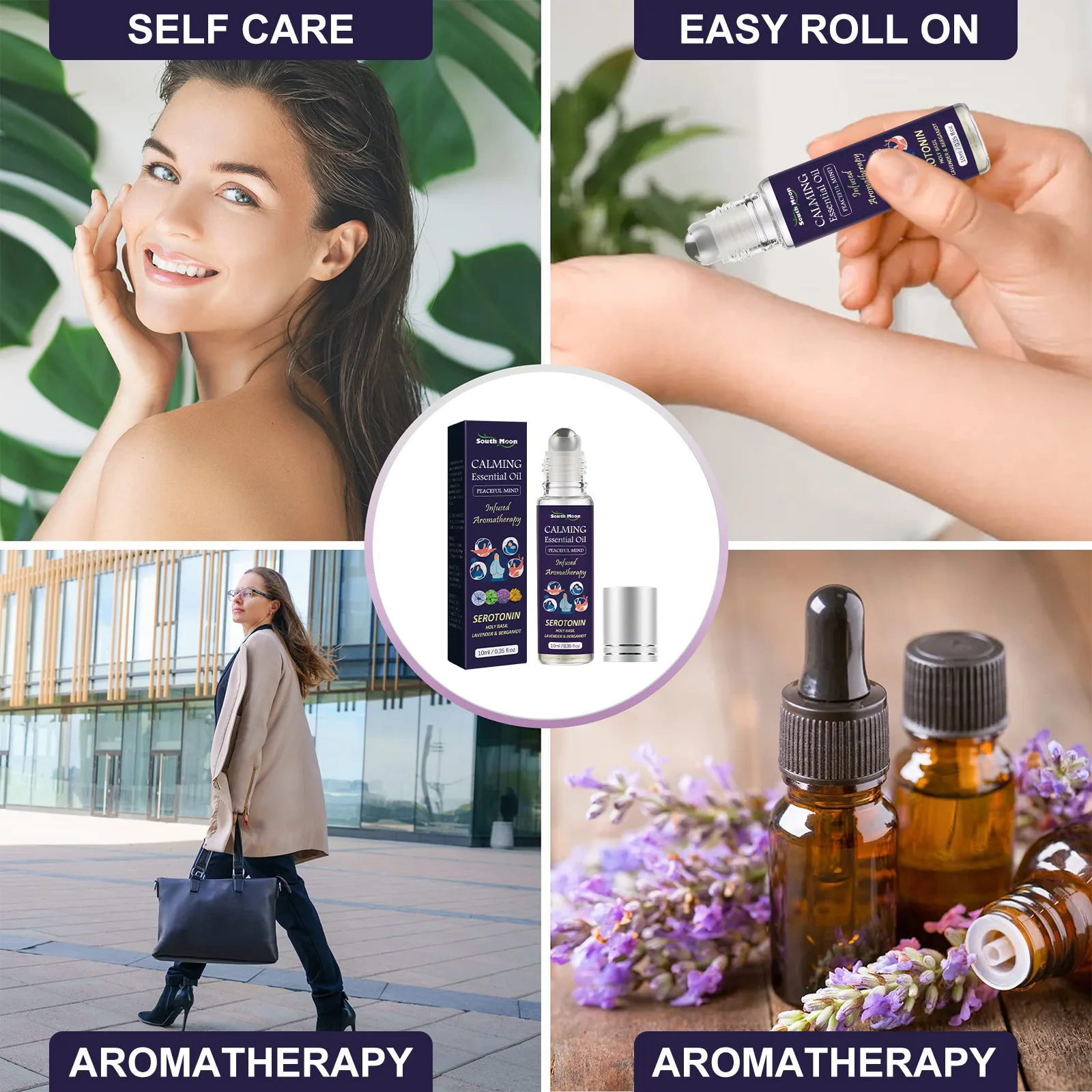Calming Essential Oil Anti Anxiety Reduce Pressure Improve Sleep Quality Sooth Fatigue Stress Relief Ball Rolling Essential Oil