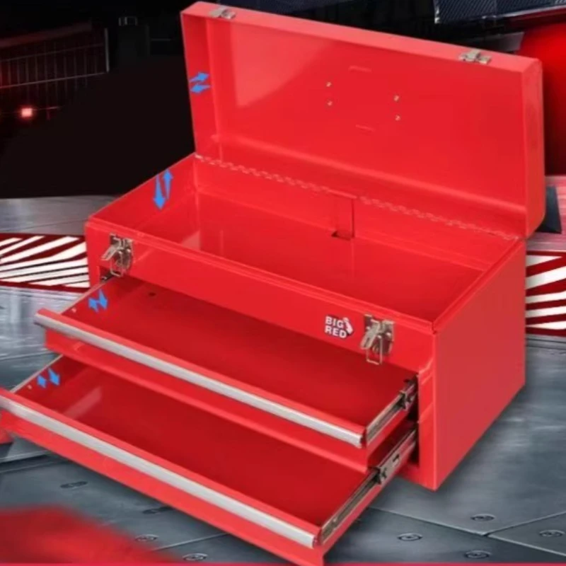 휴대용 공구함 가정용 세트 수리 다기능 서랍 이중층 조합 공구 보관함