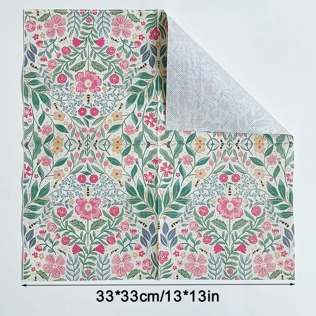 Floral Decorative Paper Napkins 4
