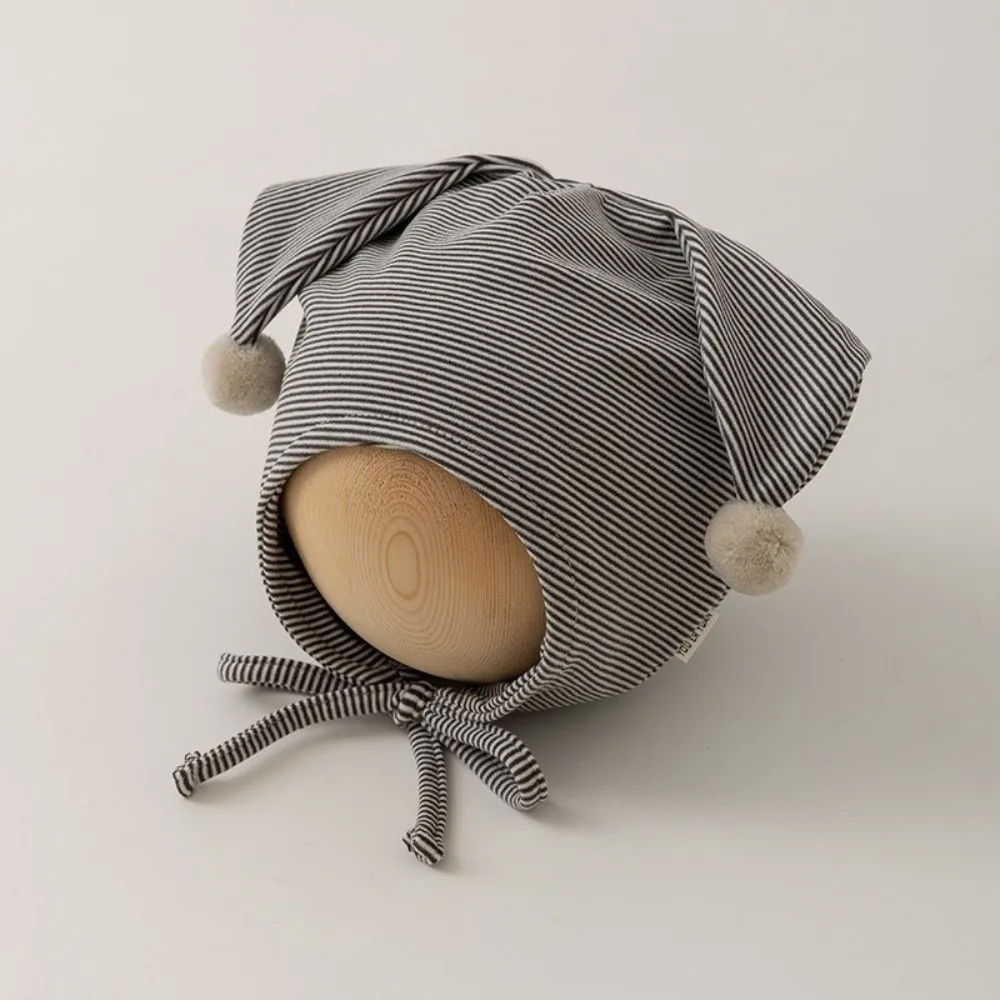 Korean Cute Baby Fetal Cap Soft Tie Strap Newborn Beanie Hat Cat Ear Sweet Infant Bonnet Hat Boys Girls