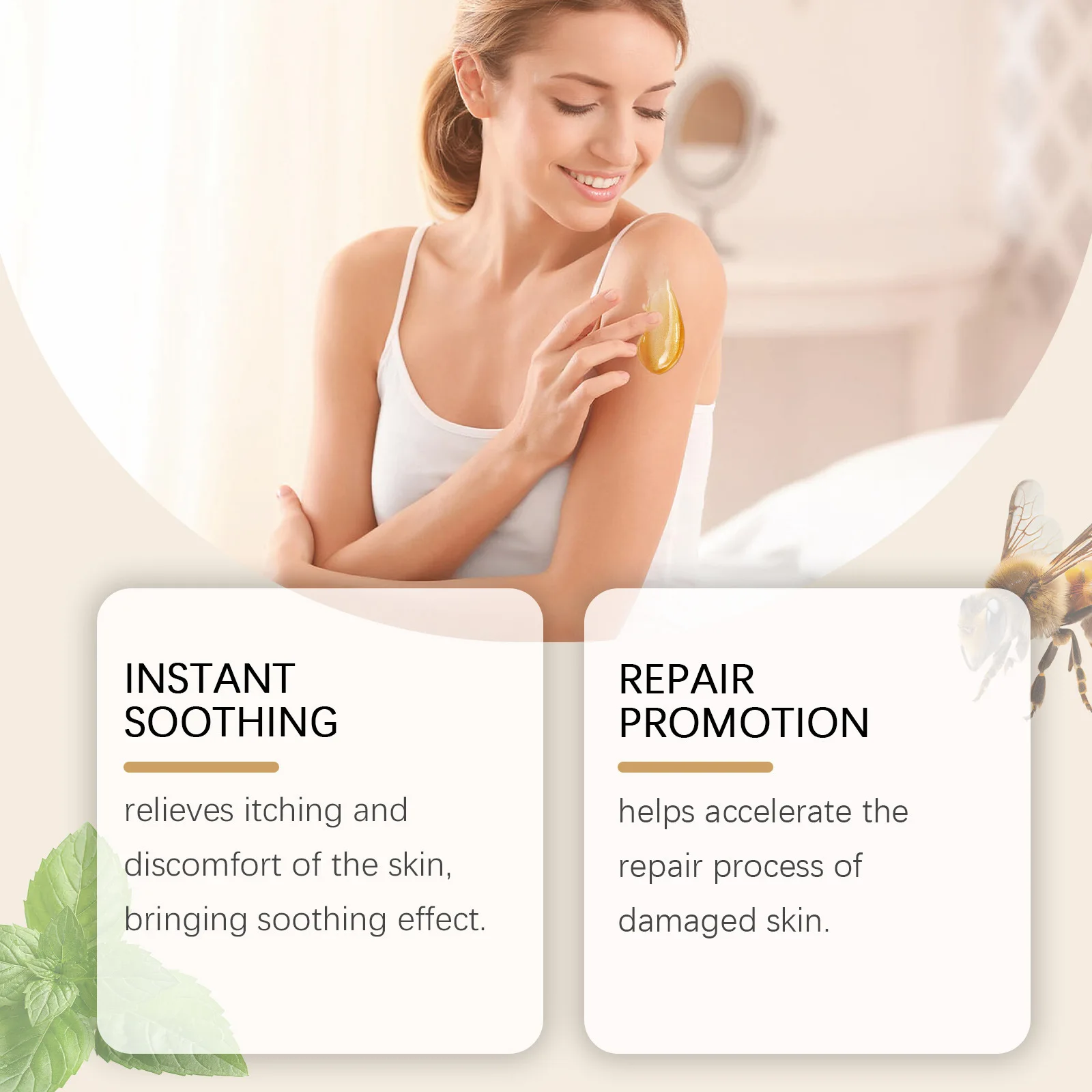 Moisturizer Body Lotion Lifting Repair Soothe Brighten Smoothing Moisturizing Lightening Relieve Dry Bee Venom Skin Care Cream 4
