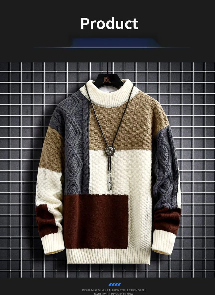 Herren Strickpullover Warm Und Dick Für Herbst Und Winter_voghion.com