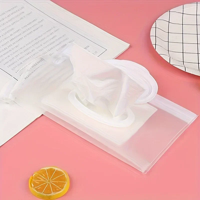 1pc Portable Baby Wet Wipe Bag Lightweight Tissue Dispenser Family Essential for Travel and Home Durable Tissue Pouch Organizer 3