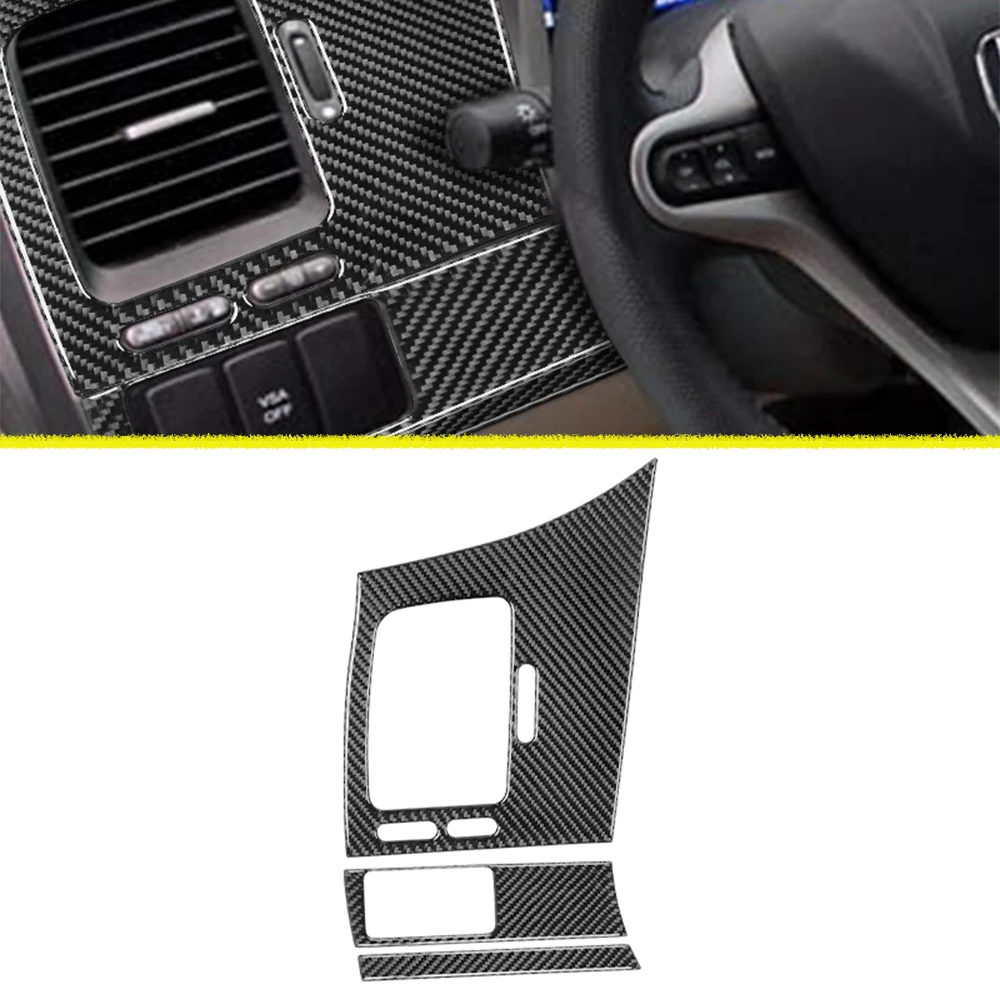 

Автомобильная левая боковая панель, декоративная наклейка для Civic 8 поколения 2006 2007 2008 2009 2010, внутренние аксессуары из углеродного волокна