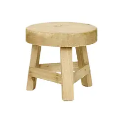 Compact Wooden Plant Riser Stool for Indoor and Outdoor Use (As shown)