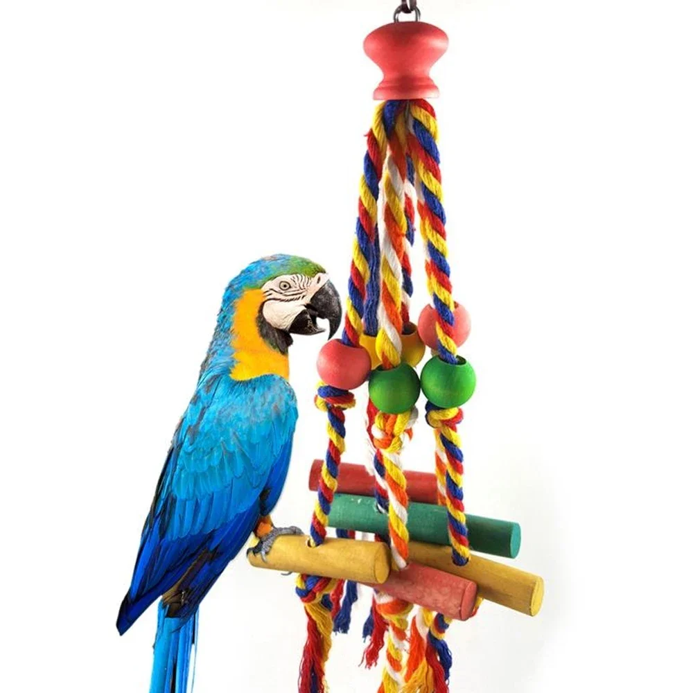 

Bird Perches Chew Toy Funny Cotton Rope Parrot Toy Bite Resistant Bird Tearing Cockatiels Training Toy Jouet Pour Perroquet