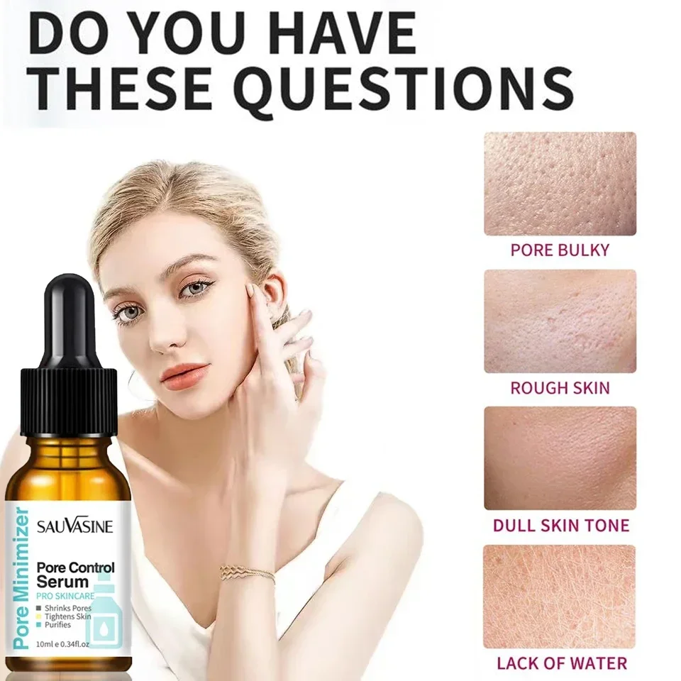 Facial serum facial essence Pore shrinking serum face removing large pores tightening repairing facial pore minimizing essence skin care beauty