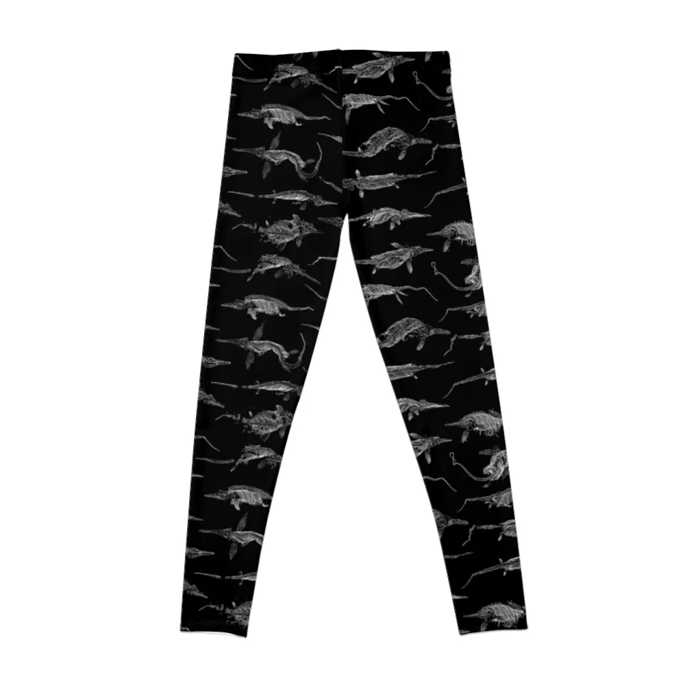 Fish Lizards Black Leggings yoga wear ladies sports tennis for Women