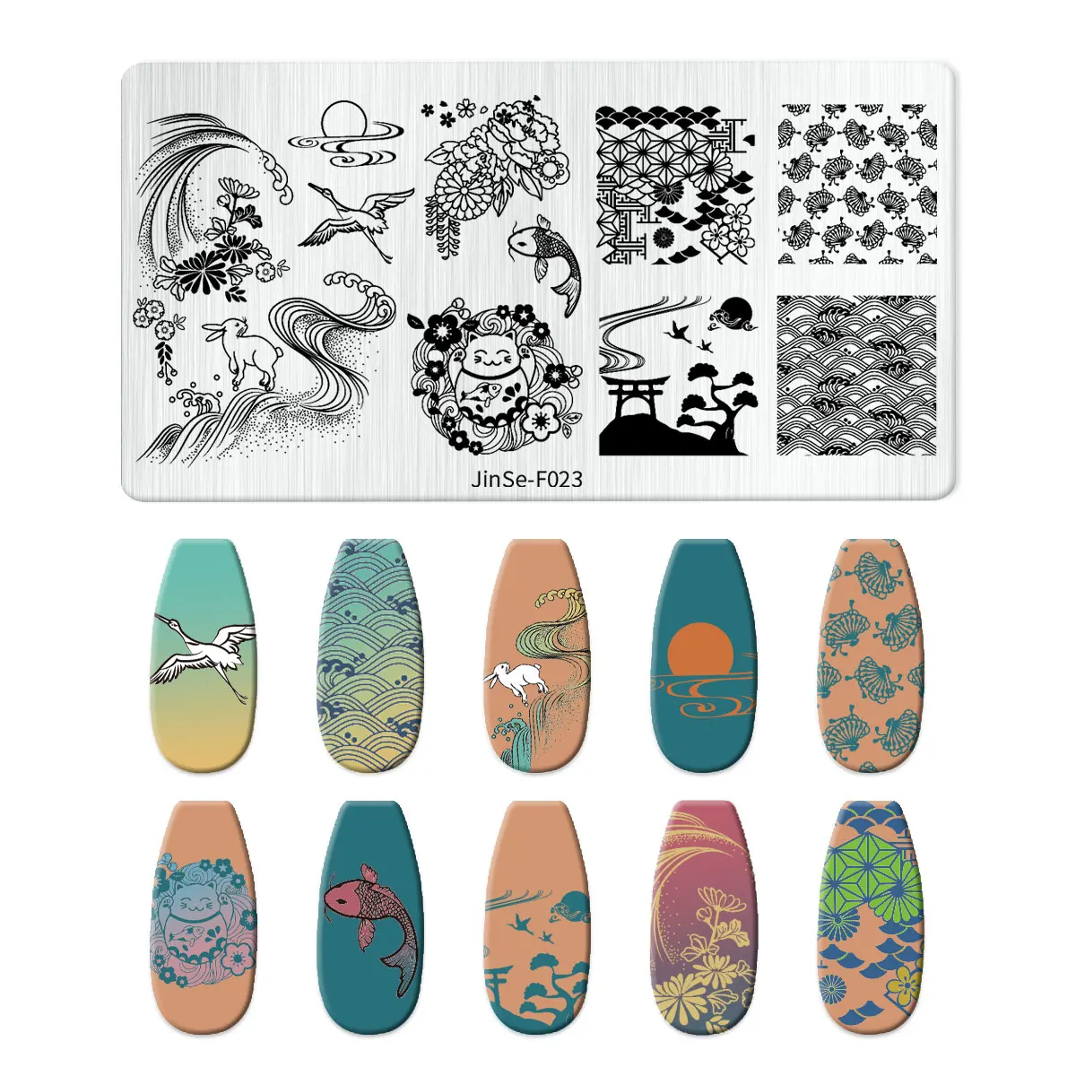 Catoon Cat Nail Stamping Plates Animal Image Flower Leaves Printing Stencil Nail Stamp Templates Nail Art Tool Nails Decoration 2